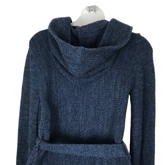 Free People Blue Cardigan With Belt Two Front Pockets and Hooded Size XS - Picture 6 of 8